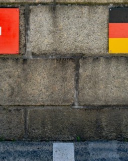 Deutsch-Schweizer Grenze bei Laufenburg.