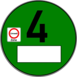 Muster Umweltplakette Deutschland