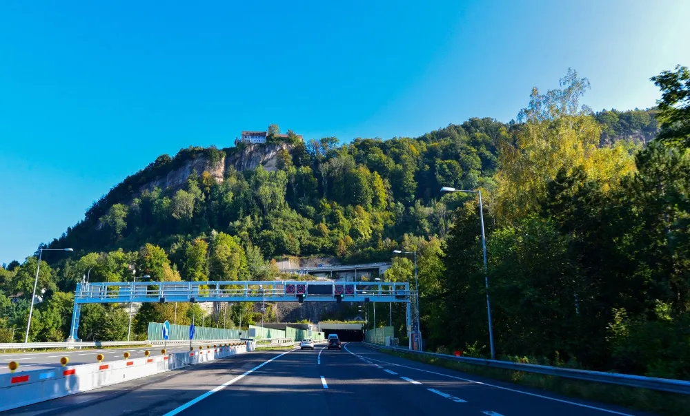 Pfändertunnel auf der Autobahn A 14 bei Bregenz