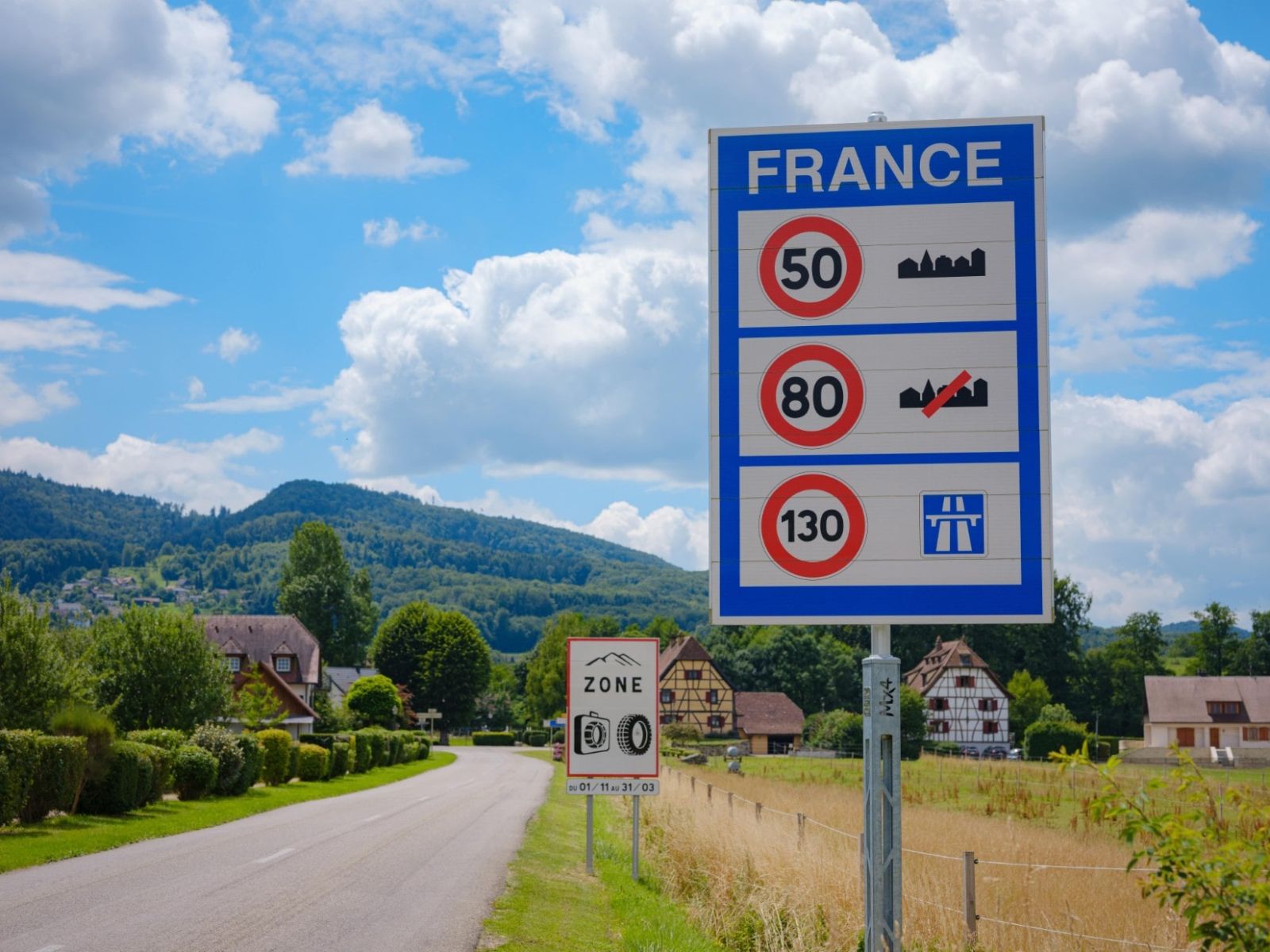 Geschwindigkeitsbegrenzungen Frankreich 2023