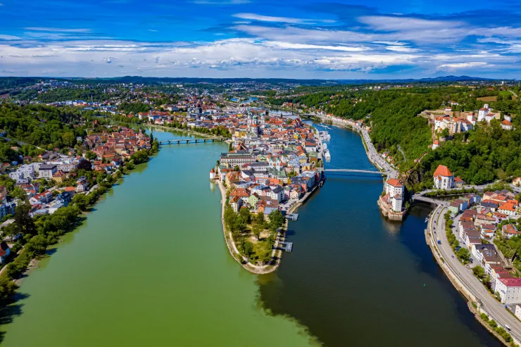 Auch von der Stadt Passau aus besteht die Möglichkeit, die Staatsgrenze hinter sich lassen kann.