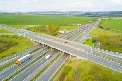 Aufbau des Straßensystems in Tschechien