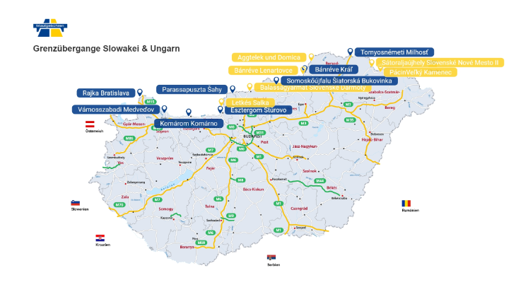 Auf der nachfolgenden Karte kann man sich den Verlauf der Grenze zwischen Ungarn und der Slowakei genauer ansehen.
