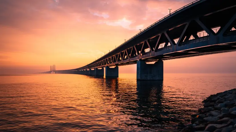Die Øresund-Brücke verbindet die dänische Hauptstadt Kopenhagen mit Malmö in Schweden.