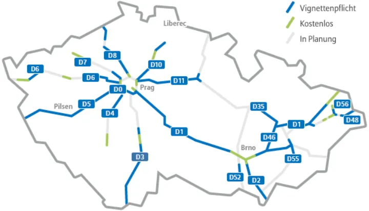 Autowelt - Straßenkarte Tschechien