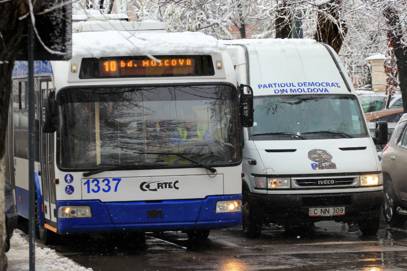 Der Trolleybus ist ein beliebtes öffentliches Verkehrsmittel in Chisinau.