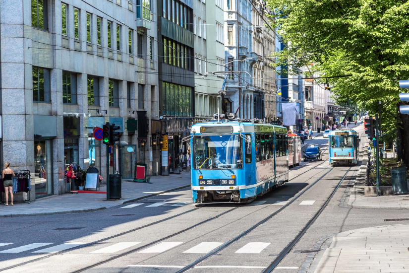 Straßenbahn in Oslo, Norwegen’s Hauptstadt
